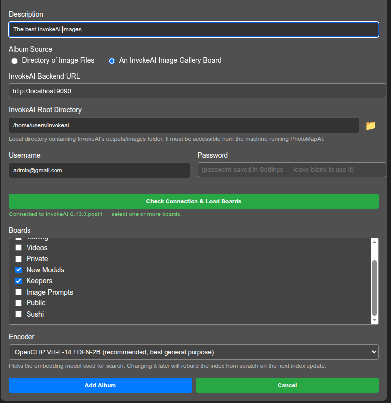 Adding an InvokeAI Image Board