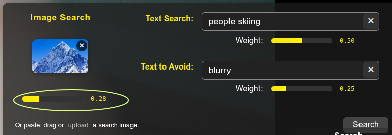 Image Search Weights